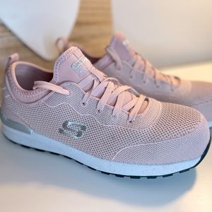 Skechers Womens Pink Work Bulklin Balran Composite Safety Toe Sneaker Shoe 7.5